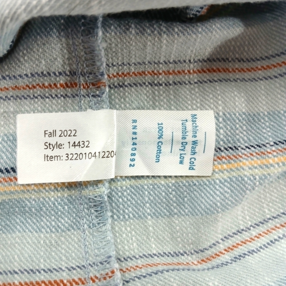 MARINE LAYER Men's  Stretch Selvage Short Sleeve Button Down Shirt. Size S - Picture 4 of 6